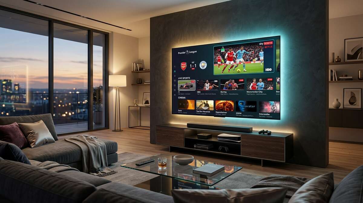 Abonnement IPTV Premium Pro 4K UHD avec interface fluide et bouquets sportifs