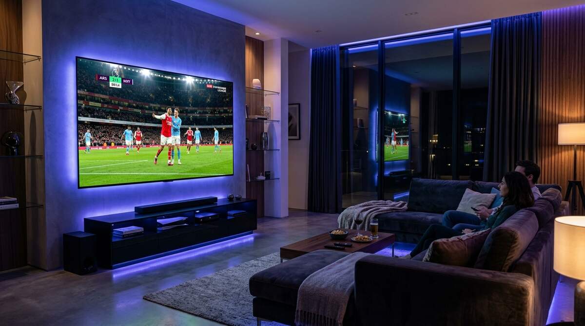 VIP IPTV Club 4K Ultra HD Streaming salon moderne